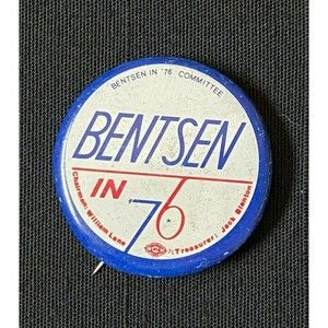 1976 Bentsen In 76 Button Vintage #2